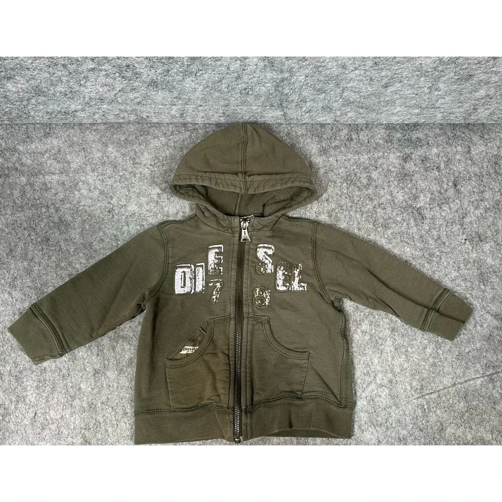Diesel Baby Zip Up Hoodie Green Size 12M